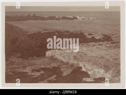 [Wellington coast]., 1920s to 1930s, New Zealand, by Roland Searle. Stock Photo