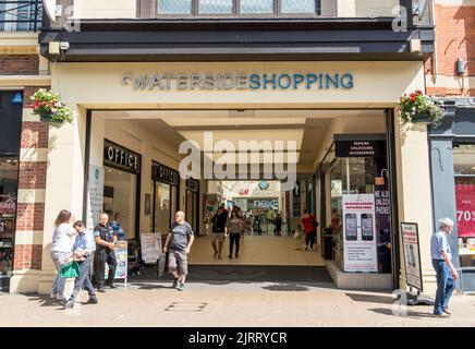 Waterside Shopping Centre access from High Street Lincoln city 2022 Stock Photo