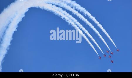 Red Arrows jubilee Stock Photo