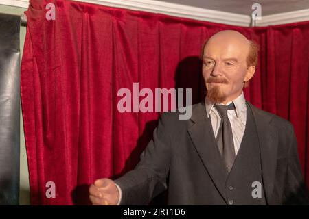 RUSSIA, PETERSBURG - AUG 19, 2022: lenin dynasty russia petersburg romanov st wax museum i, concept ruler fort for saint for trubetskoy july, tower Stock Photo