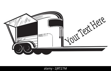 Realistic food cart vector template on white background for branding, corporate identity. View from side, easy editing and recolor Stock Vector