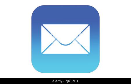Apple IOS mailing app icon Vector, developed and maintained by Apple Inc Stock Vector