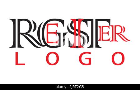 Register label set isolated on white background. Register now speech bubble collection. Registration icon, sticker, logo, badge, banner design temp Stock Vector