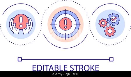 Trouble focusing loop concept icon Stock Vector Image & Art - Alamy