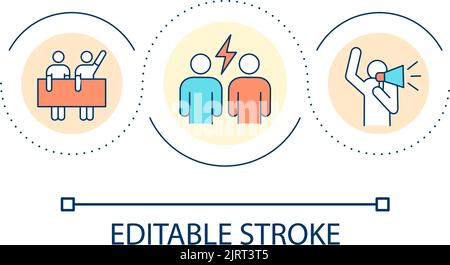 Strike loop concept icon Stock Vector