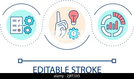 transform and development line icon, outline symbol, vector ...