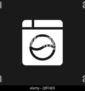 Instant camera dark mode glyph ui icon Stock Vector