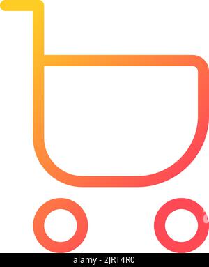 Shopping cart pixel perfect gradient linear ui icon Stock Vector