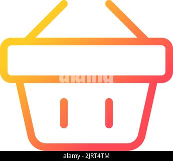 Shopping basket pixel perfect gradient linear ui icon Stock Vector