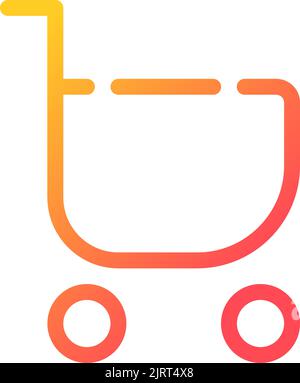 Remove item from shopping cart pixel perfect gradient linear ui icon Stock Vector