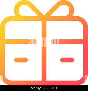 Free gift card pixel perfect gradient linear ui icon Stock Vector