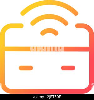 Wireless transfer money pixel perfect gradient linear ui icon Stock Vector
