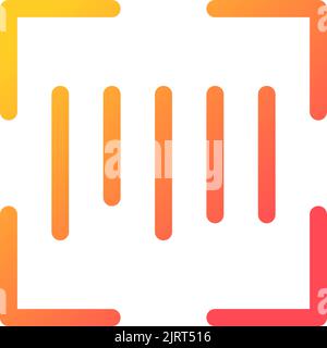 Scanning barcode pixel perfect gradient linear ui icon Stock Vector