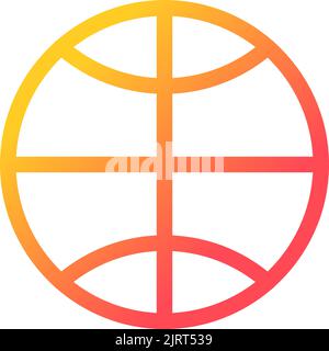 Worldwide pixel perfect gradient linear ui icon Stock Vector