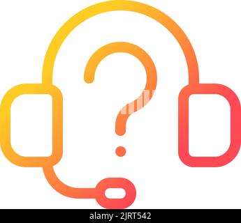 Call center for retail business pixel perfect gradient linear ui icon Stock Vector