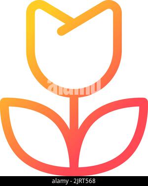 Flower pixel perfect gradient linear ui icon Stock Vector