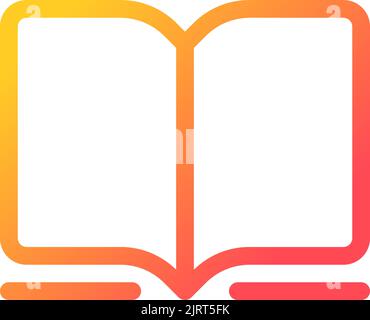 Book pixel perfect gradient linear ui icon Stock Vector