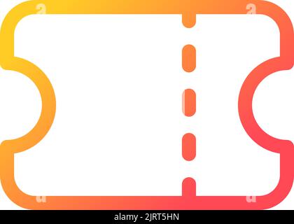 Coupon pixel perfect gradient linear ui icon Stock Vector