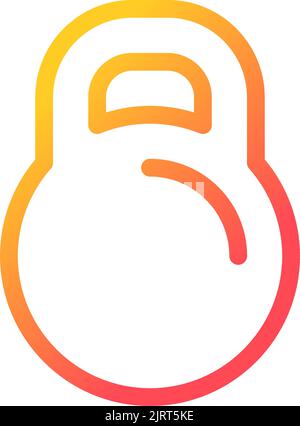 Kettlebell pixel perfect gradient linear ui icon Stock Vector