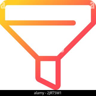 Funnel pixel perfect gradient linear ui icon Stock Vector