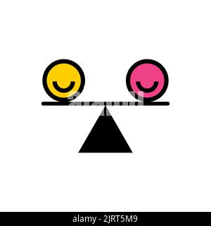 Equal rights metaphor, neurodifference icon Stock Vector