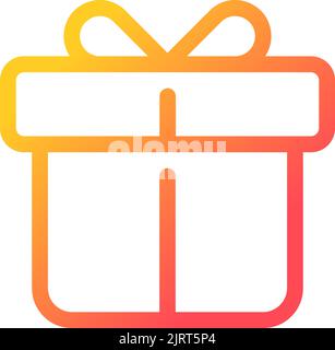 Free gift with purchase pixel perfect gradient linear ui icon Stock Vector