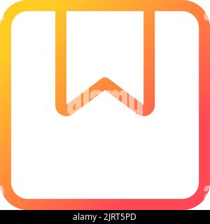 Parcel pixel perfect gradient linear ui icon Stock Vector