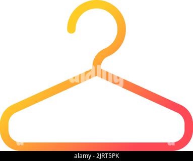 Hanger pixel perfect gradient linear ui icon Stock Vector