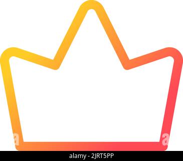 Crown pixel perfect gradient linear ui icon Stock Vector