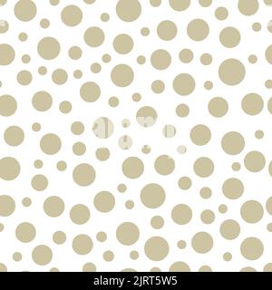Polka dot seamless golden pattern Stock Vector