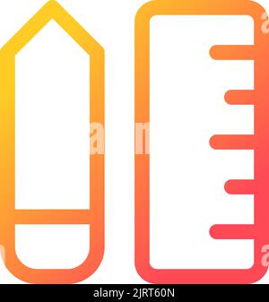 Stationery pixel perfect gradient linear ui icon Stock Vector