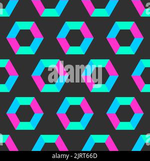 Seamless pattern with hexagons Stock Vector