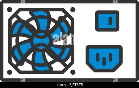 Power Unit Icon. Editable Bold Outline With Color Fill Design. Vector Illustration. Stock Vector