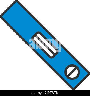 Icon Of Construction Level. Editable Bold Outline With Color Fill Design. Vector Illustration. Stock Vector