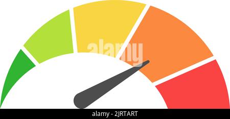 Credit score indicators with color levels from poor to good. Gauges ...