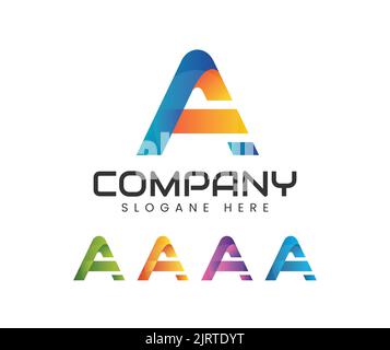 FA monogram logo design template. Abstract letter F and letter A. Modern vector emblem. Stock Vector