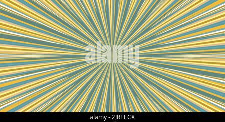 Pop art radial colorful comics book magazine cover. Striped blue digital background. Cartoon funny retro pattern strip mock up. Vector halftone Stock Vector