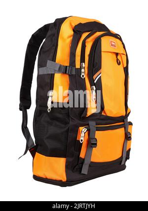 Big backpack for travel isolate on a white background Stock Photo
