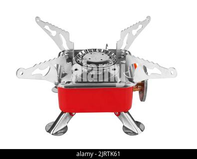 Portable Gas Stove For Small Family Isolated Stock Photo, Picture and  Royalty Free Image. Image 15755920.