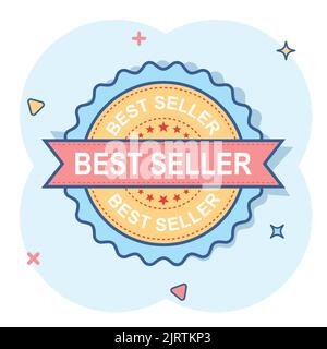 Best seller grunge rubber stamp. Vector illustration on white background. Business concept bestseller stamp pictogram. Stock Vector