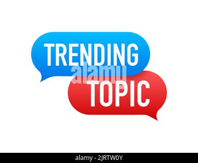 Trending topic icon badge. Ready for use in web or print design. Banner design. Trend vector illustration Stock Vector