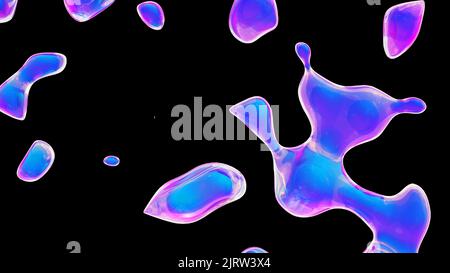 Fluid Metallic Drops Y2K Background Dynamic Iridescent Retrowave Liquid  Forms fotos, imagens de © GarryKillian_ #614890594