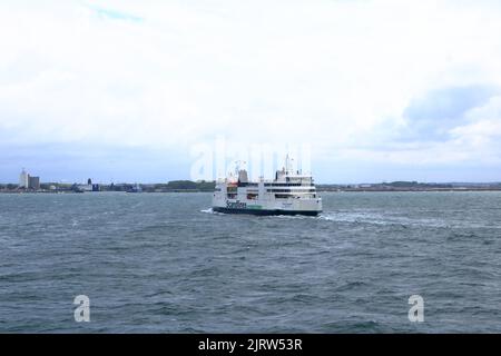 June 2 2022 - Puttgarden, Germany: the Scandlines passenger ferry between the ports of Rødbyhavn and Puttgarden Stock Photo