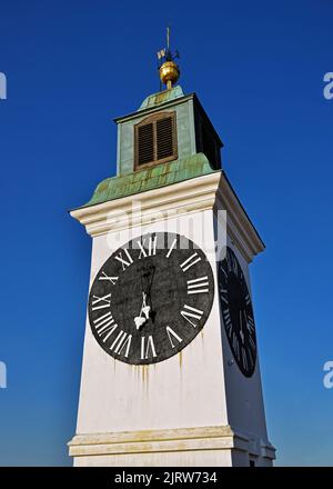Clock Tower, Petrovaradin Fortress, Novi Sad, Serbia Stock Photo