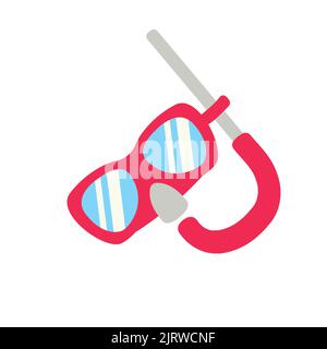 cute of goggles on cartoon version,vector illustration Stock Vector