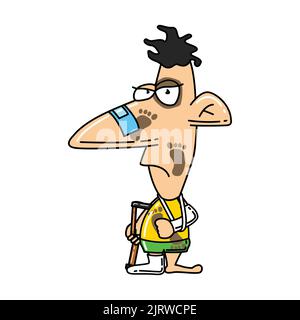 cute clipart of patient on cartoon version,vector illustration Stock Vector