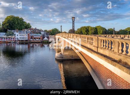 Bridge at Hampton Court Palace near London  in Surrey England Stock Photo