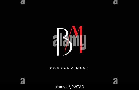 BM, MB Abstract Letters Logo Monogram Stock Vector