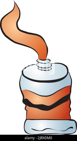 Squeezed tube with paint for painting Stock Vector