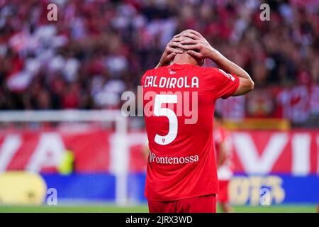 Monza, Italy. 26 August 2022. Beto Betuncal of Udinese Calcio celebrates  after scoring a goal during the Serie A football match between AC Monza and  Udinese Calcio. Credit: Nicolò Campo/Alamy Live News